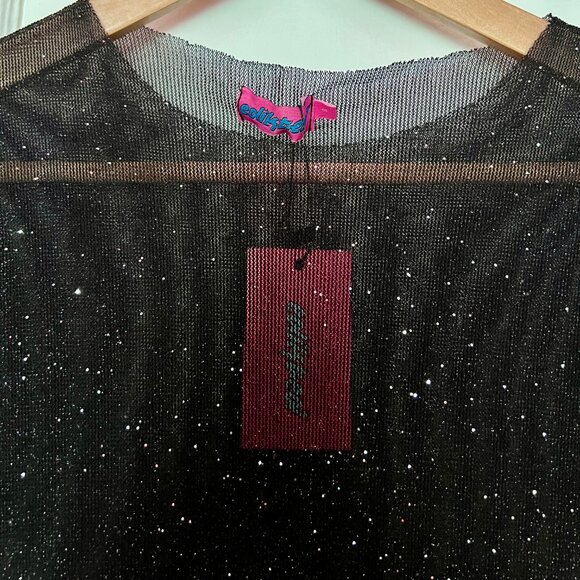 NWT Long sheer glittery dress - Picture 3 of 6